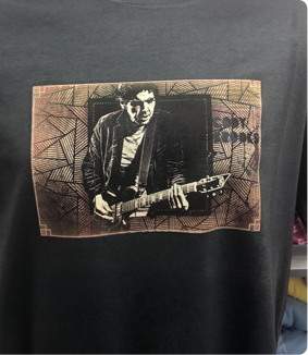 Vintage musician guitar t-shirt custom print